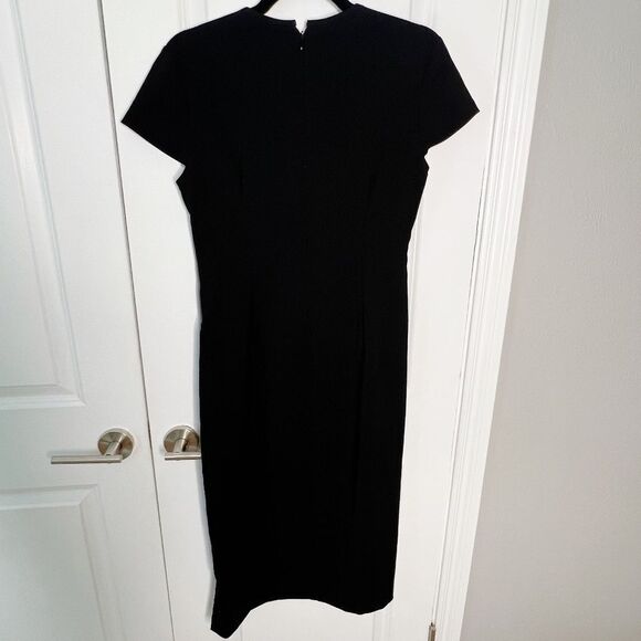 Argent Sheath Midi Dress Size 2 Navy Blue and Black - Picture 2 of 8